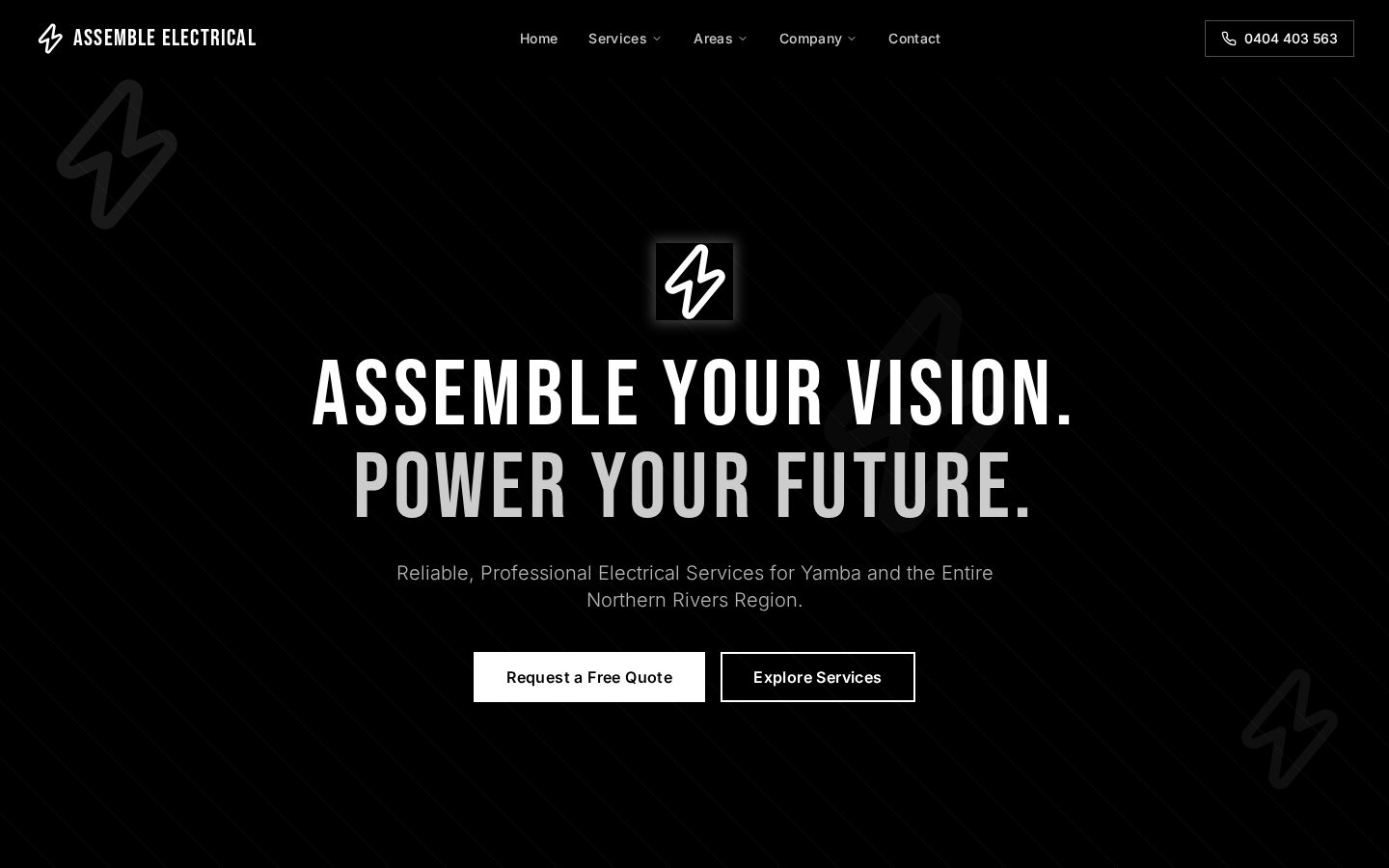 Assemble Electrical website homepage